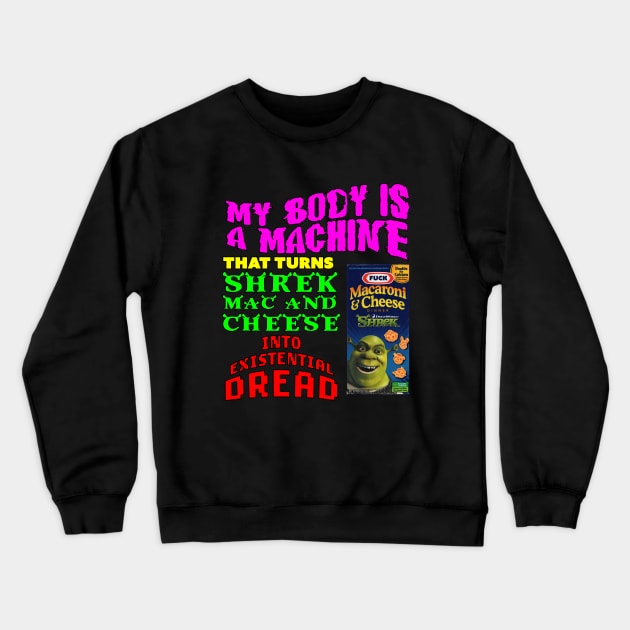 Green Mac & Cheese Is Delicious Crewneck Sweatshirt by Bob Rose